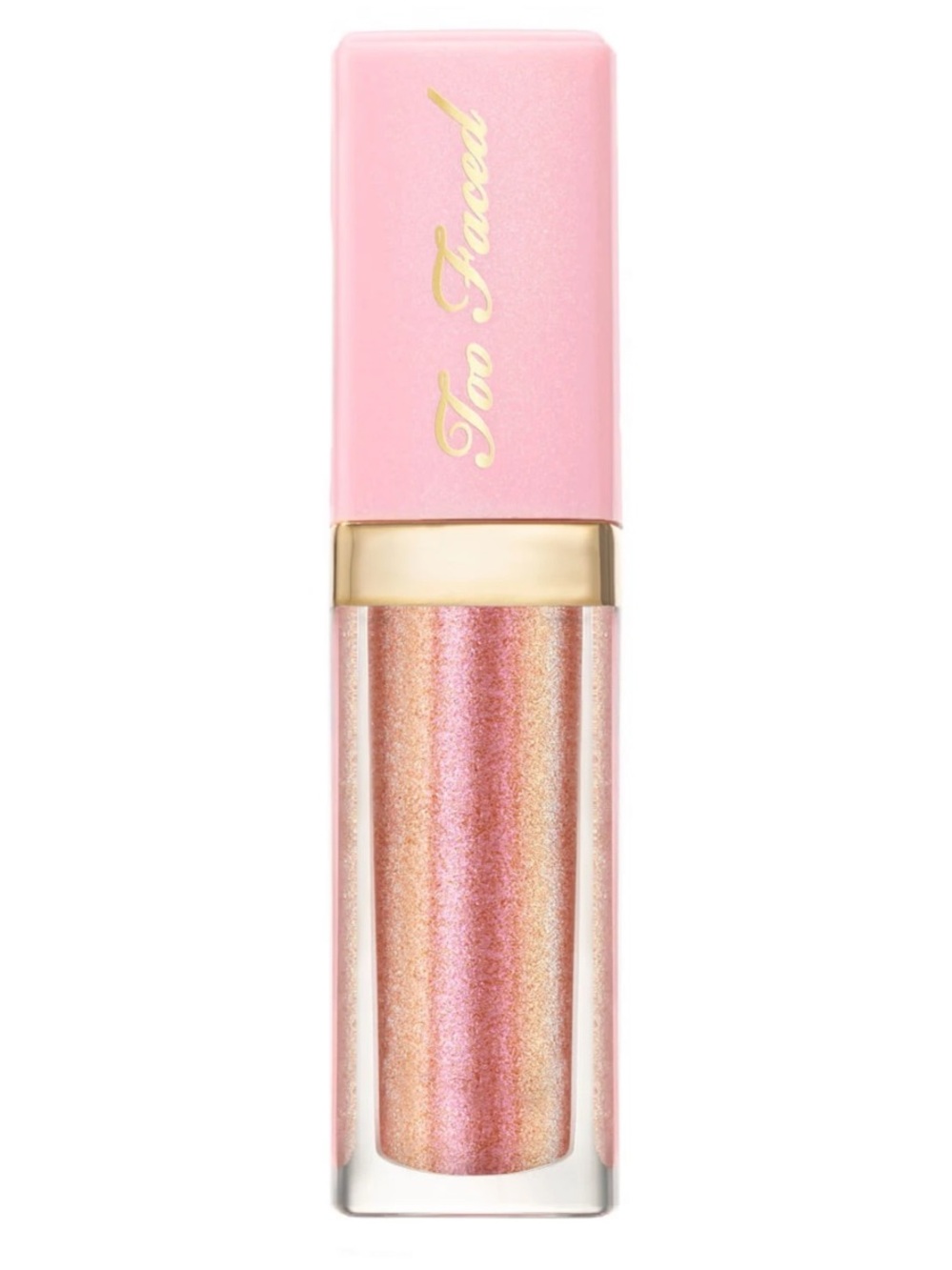 Too Faced Iridescent Pink-Gold Lip Gloss NWOT